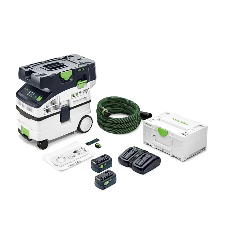 festool ctc midi 36v hepa dust extractor kit w 5 2ah battery